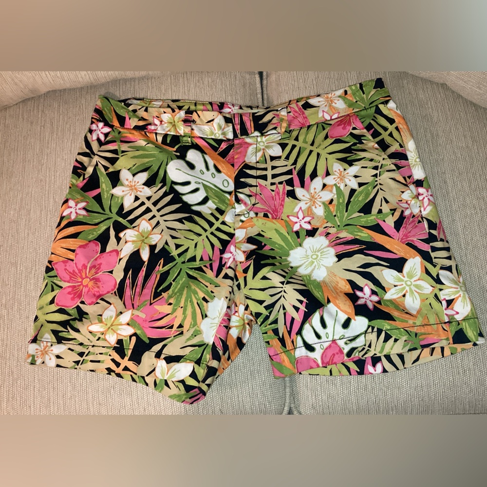 CARIBBEAN JOE FLORAL TROPICAL PRINT SHORTS SIZE 12